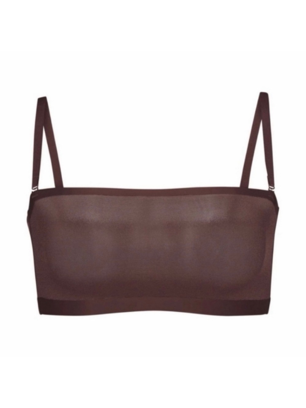 SKIMS Women's Sheer Sculpt Bandeau NEW! Bra Cocoa Brown Size Medium BR8ND0254